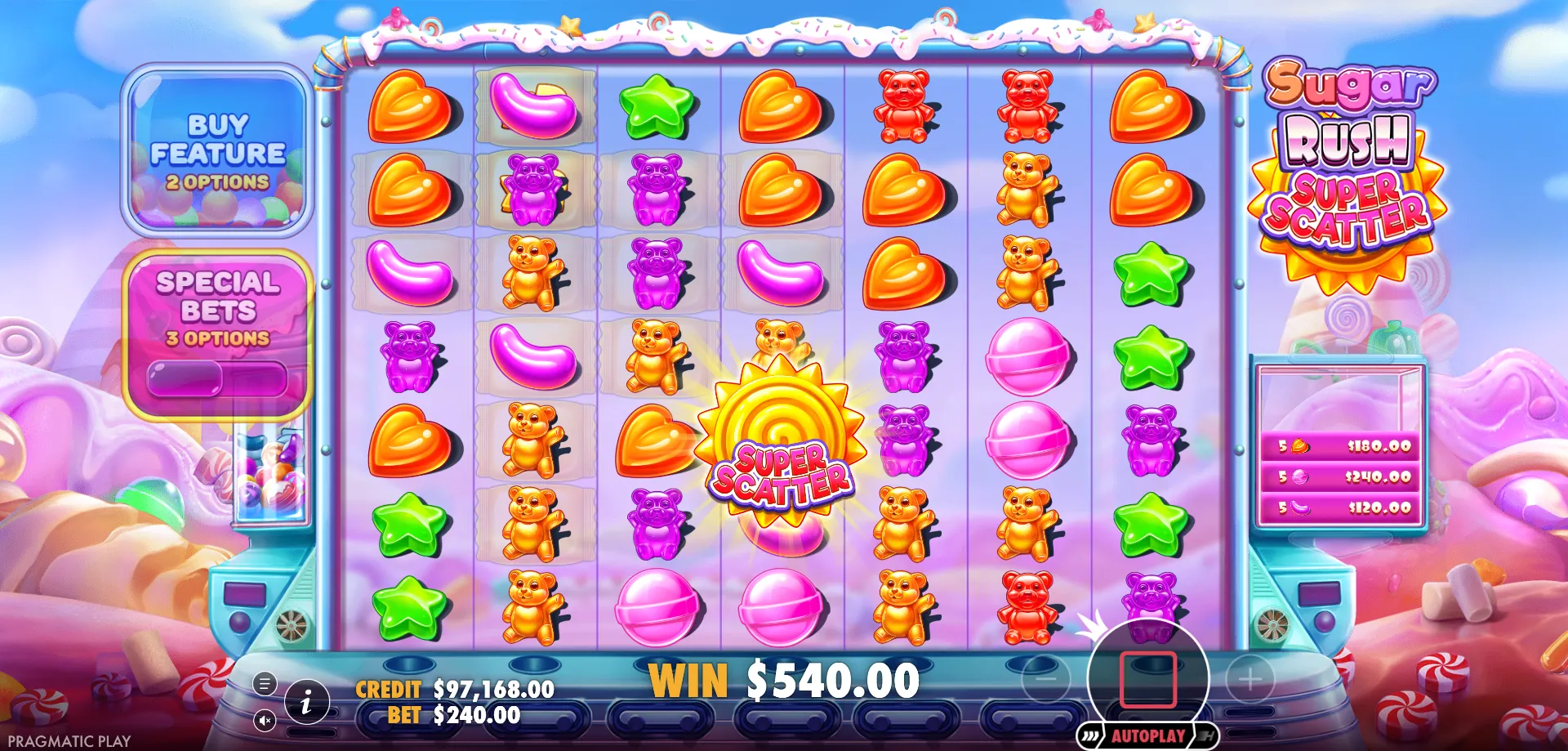Modo Demo: Juega Sugar Rush Super Scatter Gratis